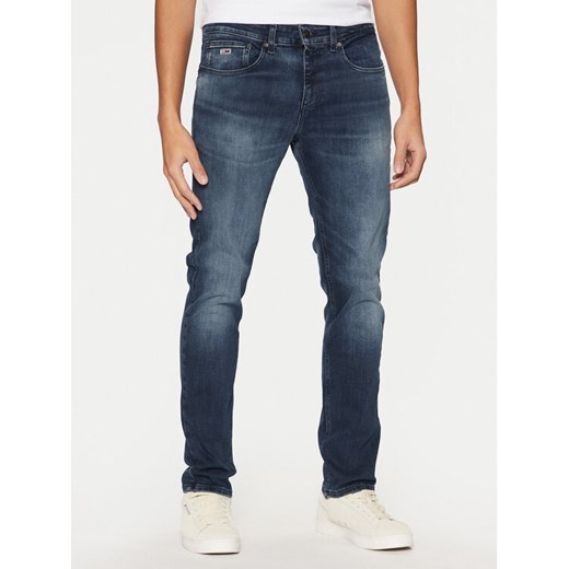 Tommy Jeans Jeansy Scanton DM0DM20550 Granatowy Slim Fit ze sklepu MODIVO w kategorii Jeansy męskie - zdjęcie 182717476