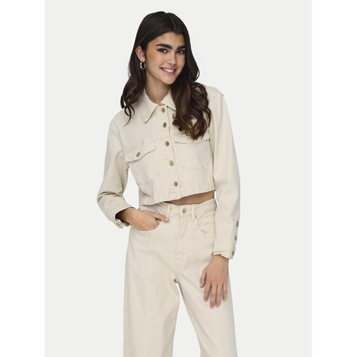 ONLY Kurtka jeansowa Heather 15311007 Beżowy Regular Fit ze sklepu MODIVO w kategorii Kurtki damskie - zdjęcie 182717478