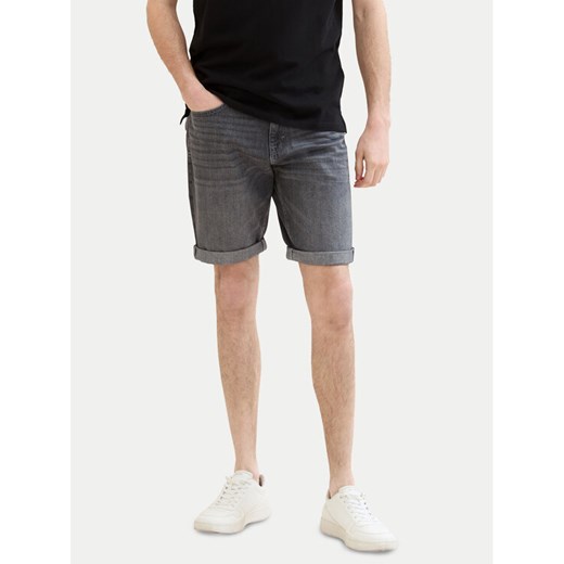 Tom Tailor Szorty jeansowe 1040194 Szary Regular Fit ze sklepu MODIVO w kategorii Spodenki męskie - zdjęcie 182717525