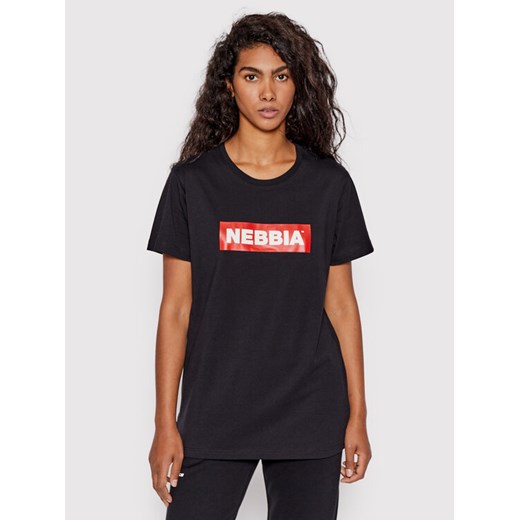 NEBBIA T-Shirt 592 Czarny Regular Fit ze sklepu MODIVO w kategorii Bluzki damskie - zdjęcie 182717588