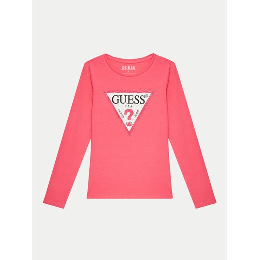 Guess Bluzka J2YI50 K6YW1 Koralowy Regular Fit ze sklepu MODIVO w kategorii Bluzki dziewczęce - zdjęcie 182717607