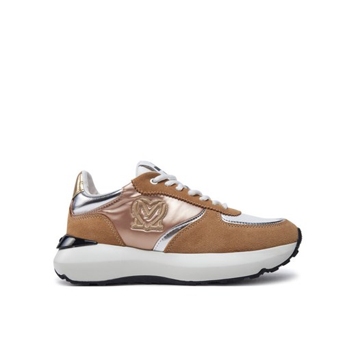 LOVE MOSCHINO Sneakersy JA15455G0LIN210A Brązowy ze sklepu MODIVO w kategorii Buty sportowe damskie - zdjęcie 182717616