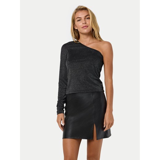 Noisy May Bluzka Maleen 27031919 Szary Slim Fit ze sklepu MODIVO w kategorii Bluzki damskie - zdjęcie 182717695