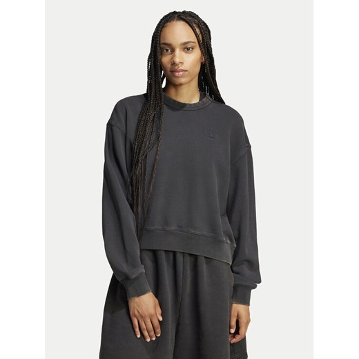 adidas Bluza Premium Essentials JP2515 Czarny Oversize ze sklepu MODIVO w kategorii Bluzy damskie - zdjęcie 182717729