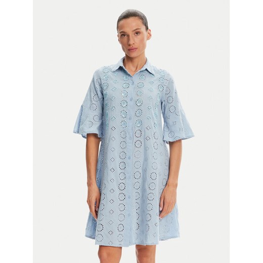 Iconique Sukienka koszulowa IC25-006 Niebieski Relaxed Fit ze sklepu MODIVO w kategorii Sukienki - zdjęcie 182717738