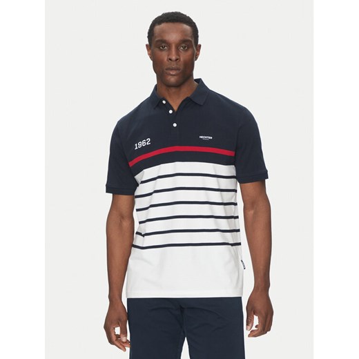 Hechter Paris Polo 74005 151927 Granatowy Regular Fit ze sklepu MODIVO w kategorii T-shirty męskie - zdjęcie 182717785