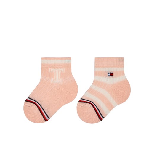 Tommy Hilfiger Zestaw 2 par wysokich skarpet dziecięcych 701224996 Różowy ze sklepu MODIVO w kategorii Skarpetki dziecięce - zdjęcie 182717786