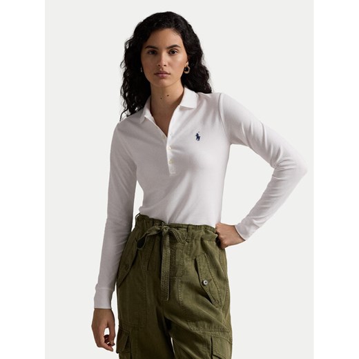 Polo Ralph Lauren Polo 211958949003 Biały Regular Fit ze sklepu MODIVO w kategorii Bluzki damskie - zdjęcie 182717795