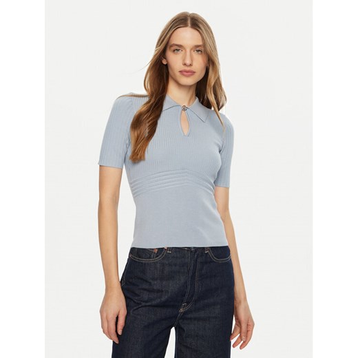 Guess Sweter W5RR10 Z2Y72 Błękitny Regular Fit ze sklepu MODIVO w kategorii Swetry damskie - zdjęcie 182717796