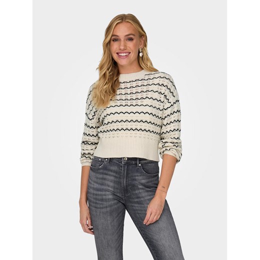 ONLY Sweter Asa 15310527 Beżowy Regular Fit ze sklepu MODIVO w kategorii Swetry damskie - zdjęcie 182717799