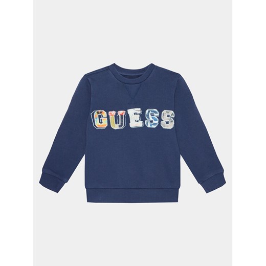 Guess Bluza N4GQ04 KA6R3 Granatowy Regular Fit ze sklepu MODIVO w kategorii Bluzy chłopięce - zdjęcie 182717815