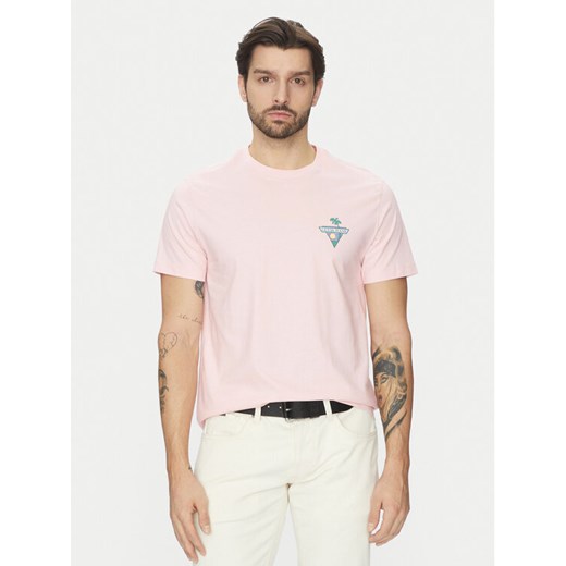 Guess Jeans T-Shirt M5GI55 K8FQ4 Różowy Regular Fit ze sklepu MODIVO w kategorii T-shirty męskie - zdjęcie 182717837