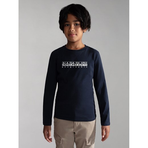 Napapijri Bluzka S-Box NP0A4GNI D Granatowy Regular Fit ze sklepu MODIVO w kategorii T-shirty chłopięce - zdjęcie 182717928
