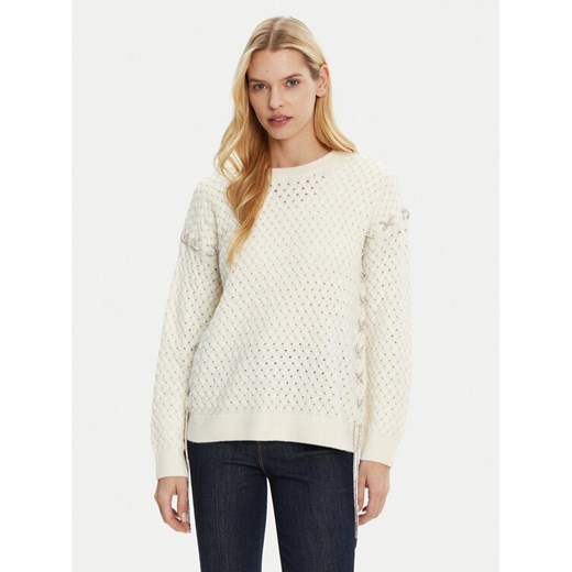 Guess Sweter W5RR13 Z3KY0 Écru Regular Fit ze sklepu MODIVO w kategorii Swetry damskie - zdjęcie 182717947