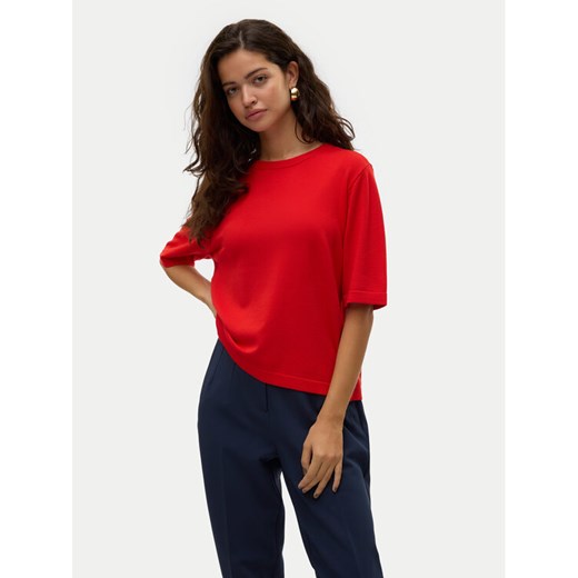 Vero Moda Sweter Silje 10320460 Czerwony Oversize ze sklepu MODIVO w kategorii Swetry damskie - zdjęcie 182717949