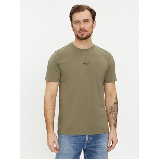 Replay T-Shirt M6795.000.2660 Zielony Regular Fit ze sklepu MODIVO w kategorii T-shirty męskie - zdjęcie 182718019