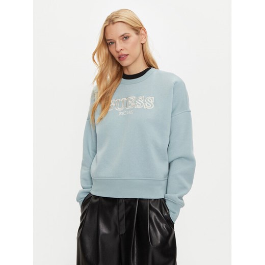 Guess Bluza V4BQ03 KCHX0 Niebieski Regular Fit ze sklepu MODIVO w kategorii Bluzy damskie - zdjęcie 182718137