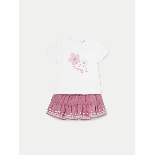 Mayoral Komplet t-shirt i spódniczka 1933 Niebieski Regular Fit ze sklepu MODIVO w kategorii Komplety niemowlęce - zdjęcie 182718147