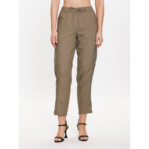 Olsen Spodnie materiałowe 14002059 Khaki Regular Fit ze sklepu MODIVO w kategorii Spodnie damskie - zdjęcie 182718186