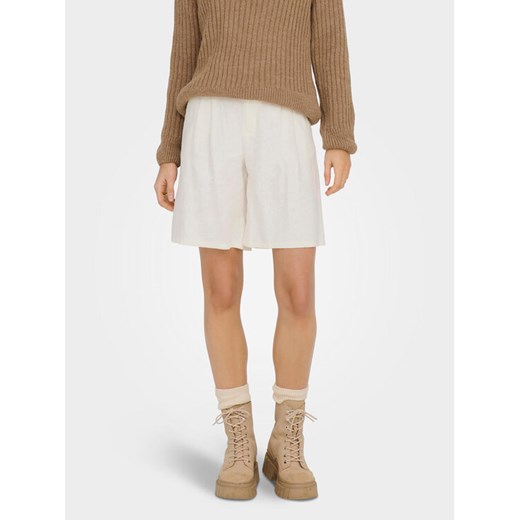 ONLY Bermudy Caro 15278792 Biały Loose Fit ze sklepu MODIVO w kategorii Szorty - zdjęcie 182718266