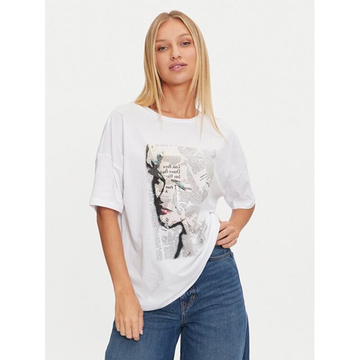 Noisy May T-Shirt 27032615 Biały Regular Fit ze sklepu MODIVO w kategorii Bluzki damskie - zdjęcie 182718286