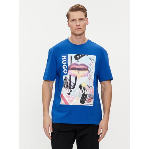 Hugo T-Shirt Narcado 50513316 Niebieski Relaxed Fit ze sklepu MODIVO w kategorii T-shirty męskie - zdjęcie 182718315