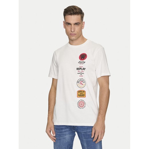 Replay T-Shirt M6875 .000.2660 Biały Regular Fit ze sklepu MODIVO w kategorii T-shirty męskie - zdjęcie 182718406