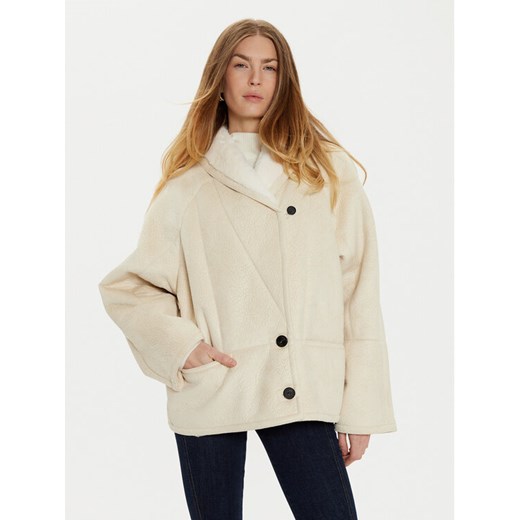 ViCOLO Kożuch TS0038 Écru Regular Fit ze sklepu MODIVO w kategorii Kożuchy - zdjęcie 182718558