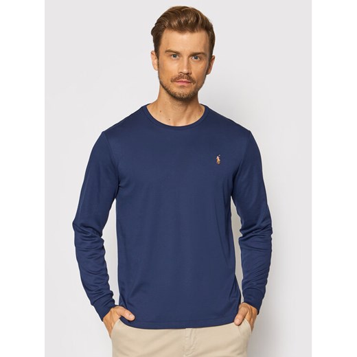 Polo Ralph Lauren Longsleeve 710760121 Granatowy Slim Fit ze sklepu MODIVO w kategorii T-shirty męskie - zdjęcie 182718658