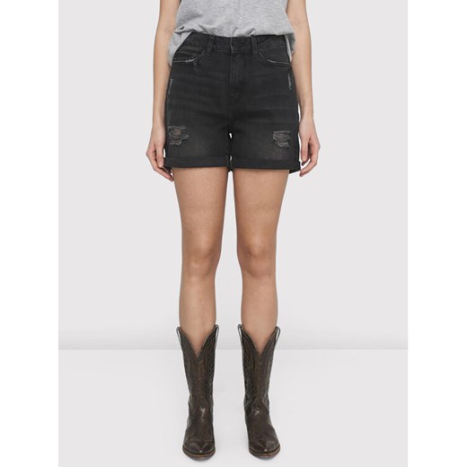 Noisy May Szorty jeansowe Smiley 27010865 Czarny Regular Fit ze sklepu MODIVO w kategorii Szorty - zdjęcie 182718669