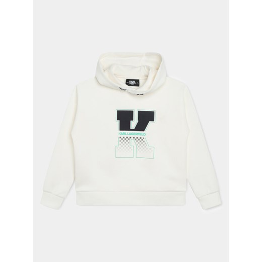 Karl Lagerfeld Kids Bluza Z30045 D Biały Regular Fit ze sklepu MODIVO w kategorii Bluzy chłopięce - zdjęcie 182718858