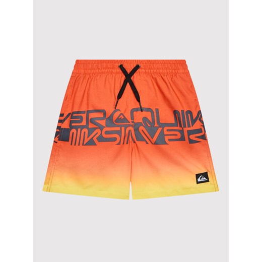 Quiksilver Szorty kąpielowe Word block 14" EQBJV03403 Czerwony Regular Fit Quiksilver 10Y MODIVO