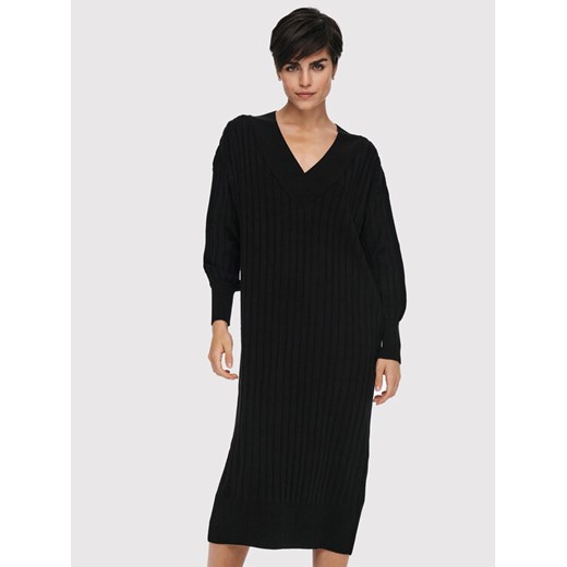 ONLY Sukienka dzianinowa New Tessa 15236372 Czarny Regular Fit ze sklepu MODIVO w kategorii Sukienki - zdjęcie 182718899