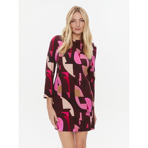 Marella Sukienka codzienna Nizza 2332261336200 Bordowy Regular Fit ze sklepu MODIVO w kategorii Sukienki - zdjęcie 182718906