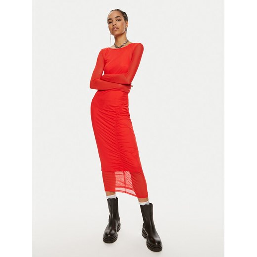Patrizia Pepe Sukienka koktajlowa 8A1344 J149-R835 Czerwony Slim Fit ze sklepu MODIVO w kategorii Sukienki - zdjęcie 182718985