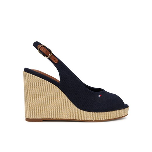 Tommy Hilfiger Espadryle Flag High Wedge Espad Slingback FW0FW08597 Granatowy ze sklepu MODIVO w kategorii Espadryle damskie - zdjęcie 182719035