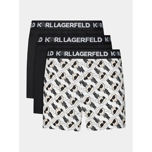 KARL LAGERFELD Komplet 3 par bokserek Ikonik 2.0 Woven Boxer (X3) 236M2102 Czarny ze sklepu MODIVO w kategorii Majtki męskie - zdjęcie 182719059