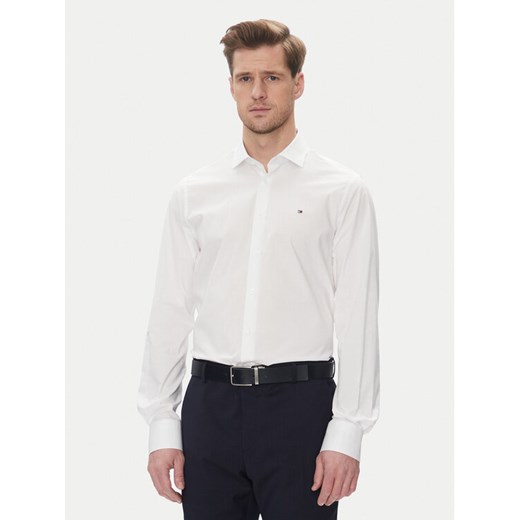 Tommy Hilfiger Koszula MW0MW39279 Biały Slim Fit ze sklepu MODIVO w kategorii Koszule męskie - zdjęcie 182719095