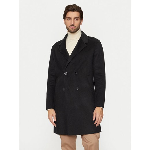 Guess Płaszcz wełniany M4BL47 WGJU2 Czarny Regular Fit ze sklepu MODIVO w kategorii Płaszcze męskie - zdjęcie 182719145