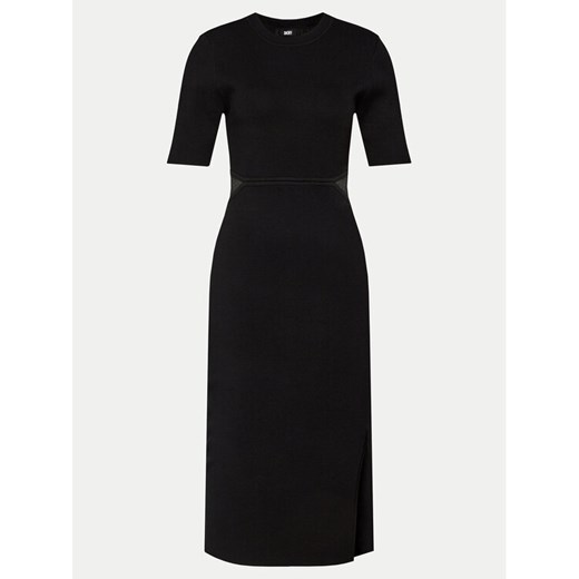DKNY Sukienka dzianinowa P4AUAN33 Czarny Slim Fit ze sklepu MODIVO w kategorii Sukienki - zdjęcie 182719148