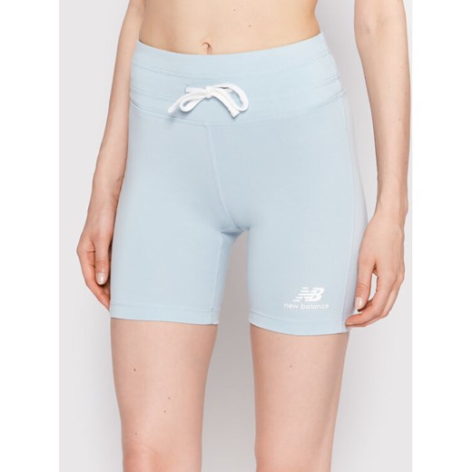 New Balance Szorty sportowe Mystic Minerals WS21550 Błękitny Slim Fit ze sklepu MODIVO w kategorii Szorty - zdjęcie 182719218