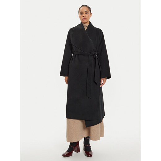 IVY OAK Płaszcz wełniany Carrie Rose IO111048 Czarny Loose Fit ze sklepu MODIVO w kategorii Płaszcze damskie - zdjęcie 182719235