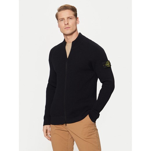 Stone Island Kardigan 8115519C2 Granatowy Regular Fit ze sklepu MODIVO w kategorii Swetry męskie - zdjęcie 182719395