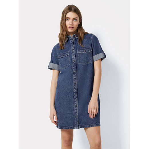 Noisy May Sukienka jeansowa New Signe 27030040 Niebieski Loose Fit ze sklepu MODIVO w kategorii Sukienki - zdjęcie 182719429