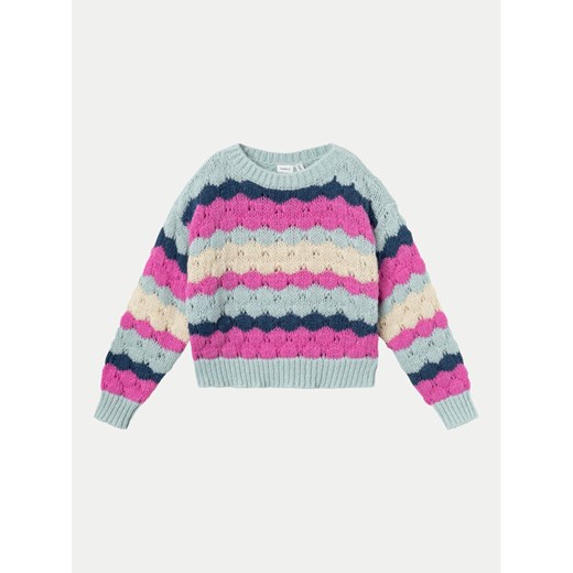 NAME IT Sweter 13233073 Kolorowy Regular Fit ze sklepu MODIVO w kategorii Swetry dziewczęce - zdjęcie 182719437