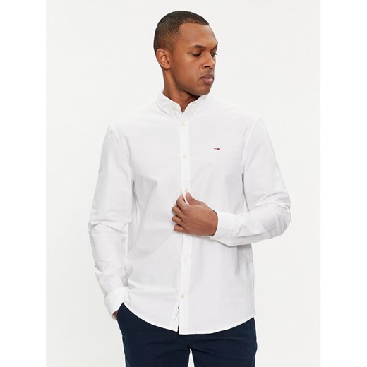 Tommy Jeans Koszula Entry DM0DM19134 Biały Regular Fit ze sklepu MODIVO w kategorii Koszule męskie - zdjęcie 182719486