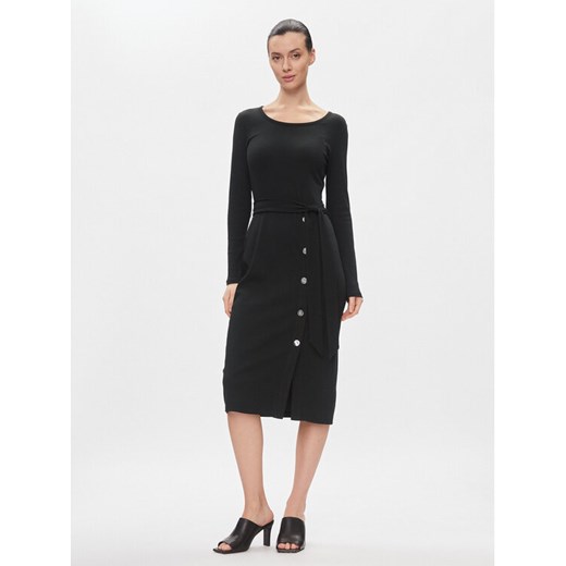 Lauren Ralph Lauren Sukienka dzianinowa 250889290004 Czarny Slim Fit ze sklepu MODIVO w kategorii Sukienki - zdjęcie 182719506