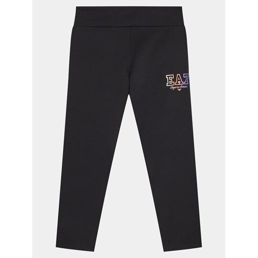 EA7 Emporio Armani Legginsy 3DFP56 FJ4SZ 1200 Czarny Slim Fit ze sklepu MODIVO w kategorii Spodnie dziewczęce - zdjęcie 182719536