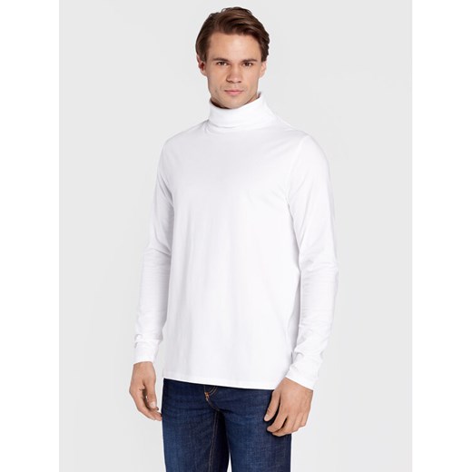 Lindbergh Longsleeve 30-400126 Biały Slim Fit ze sklepu MODIVO w kategorii T-shirty męskie - zdjęcie 182719605