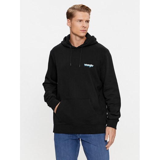 Wrangler Bluza 112343376 Czarny Regular Fit ze sklepu MODIVO w kategorii Bluzy męskie - zdjęcie 182719618